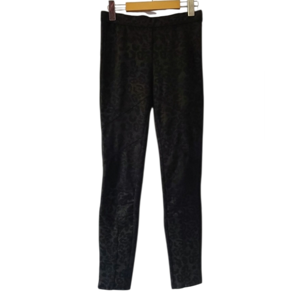 Free People Leopard Print High Waist Leggings XS Grunge Moto Style